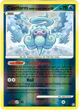 Castform Snow-Cloud Form - 50/146 - Uncommon - Reverse Holo